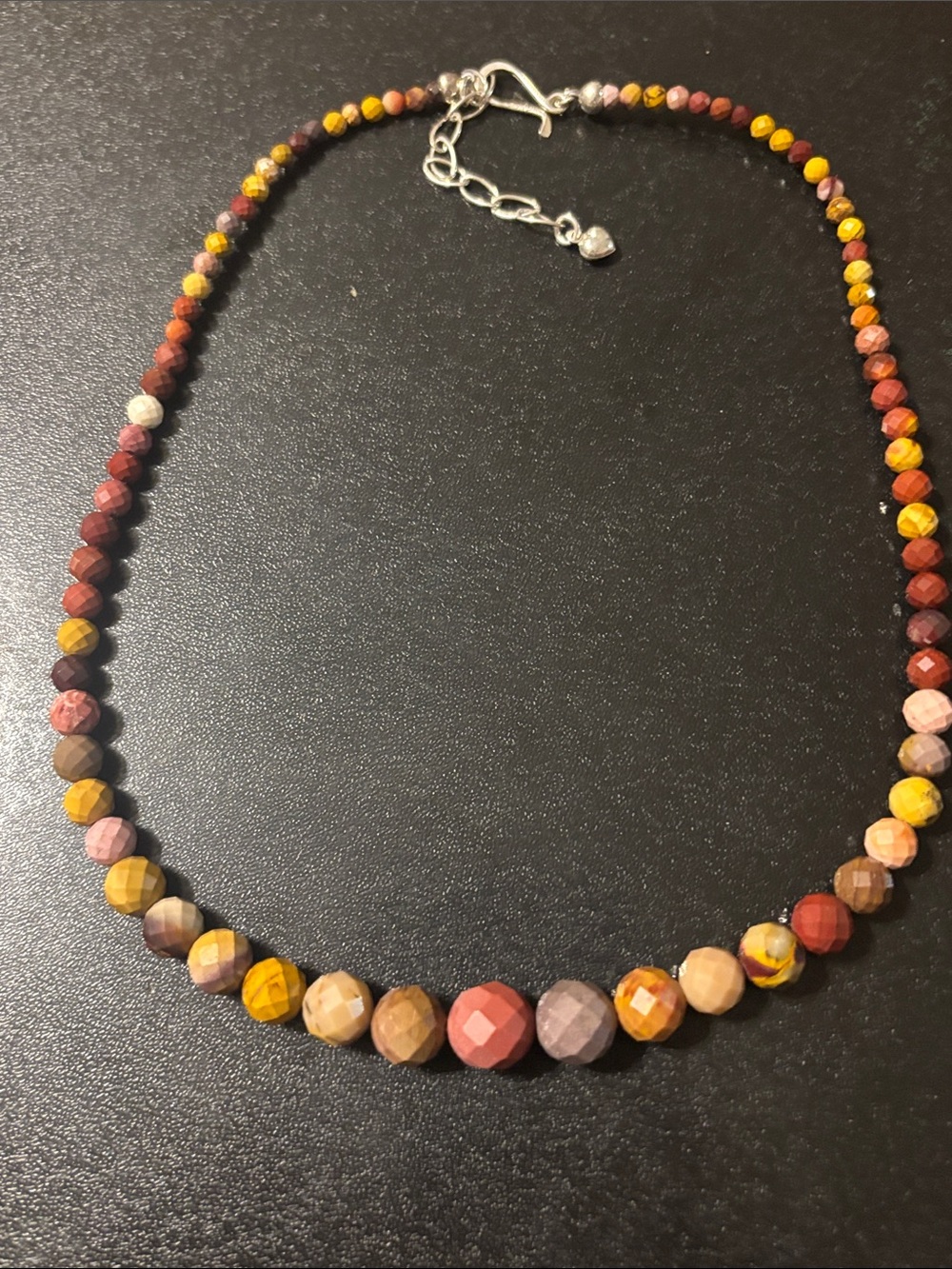 Jay King Multicolor Faceted Stone Bead Necklace - Yellow, Brown & Coral Earth - Picture 3 of 14